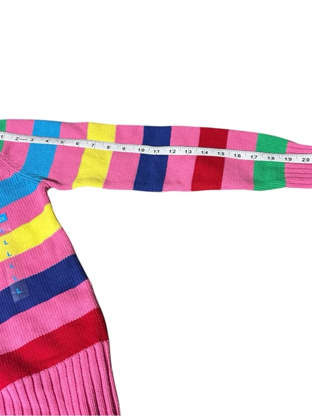 The Children's Place Rainbow Stripe Sweater Girls L 10/12 Bright Colorful Knit